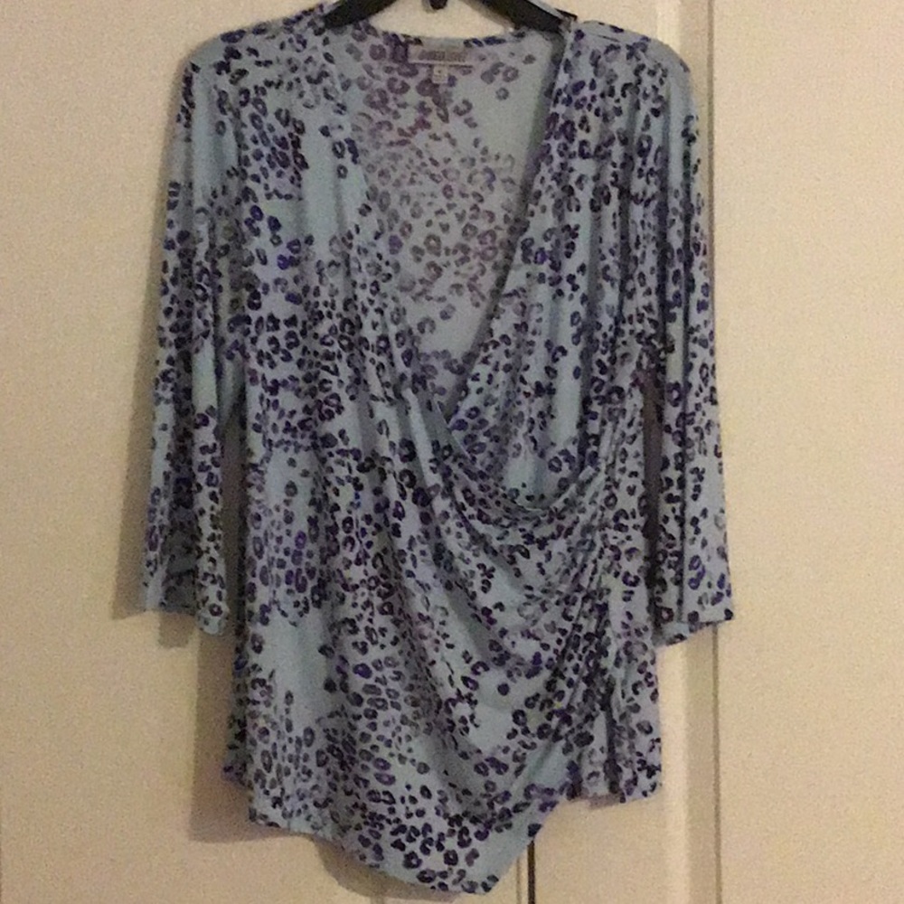 Jennifer Lopez Asymmetric Wrap Top
